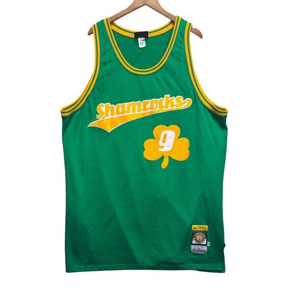 Shamrocks Jersey Rucker Vintage 9 Stall & Dean Basketball Vtg Authentic sz 56 - Picture 1 of 5